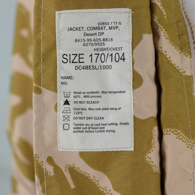 Véritable veste de combat de l'armée britannique camouflage désert MVP goretex imperméable pluie NEUF