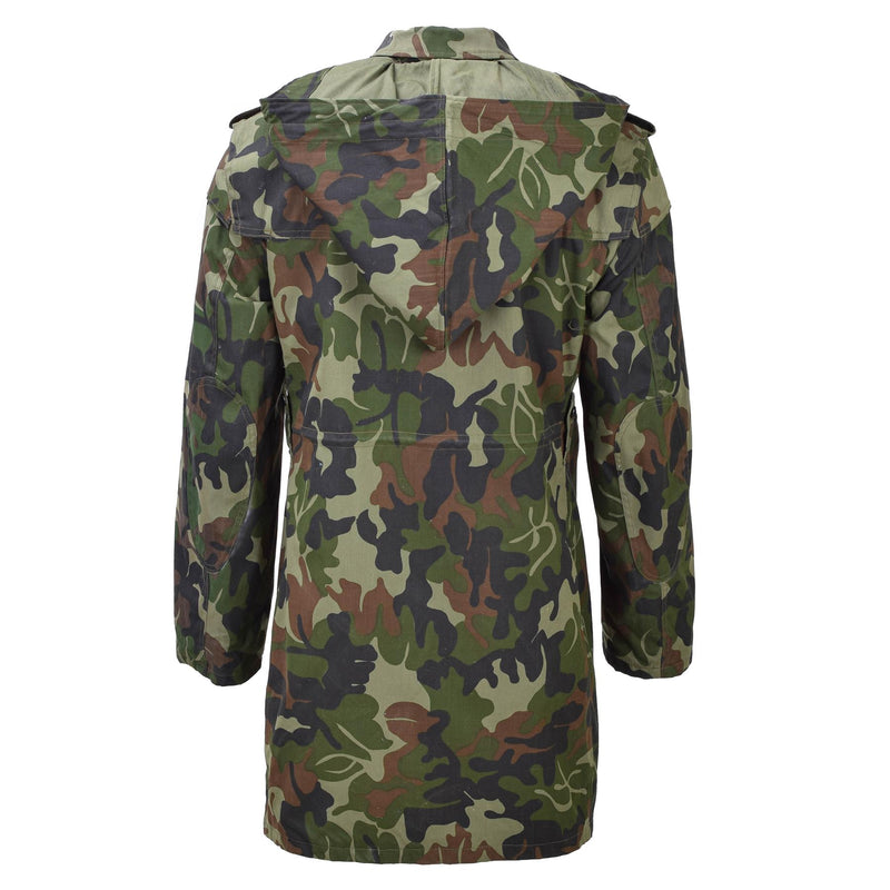 Parka militaire roumaine originale M93 camouflage feuille veste longue à capuche tactique NEUF