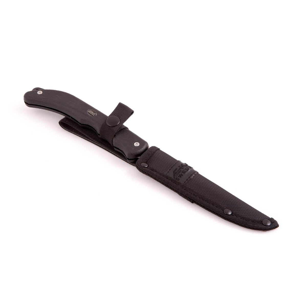 Eka Brand Duo filet mes zeeman darmopener 59 HRC stalen rubberen handvat omhulsel