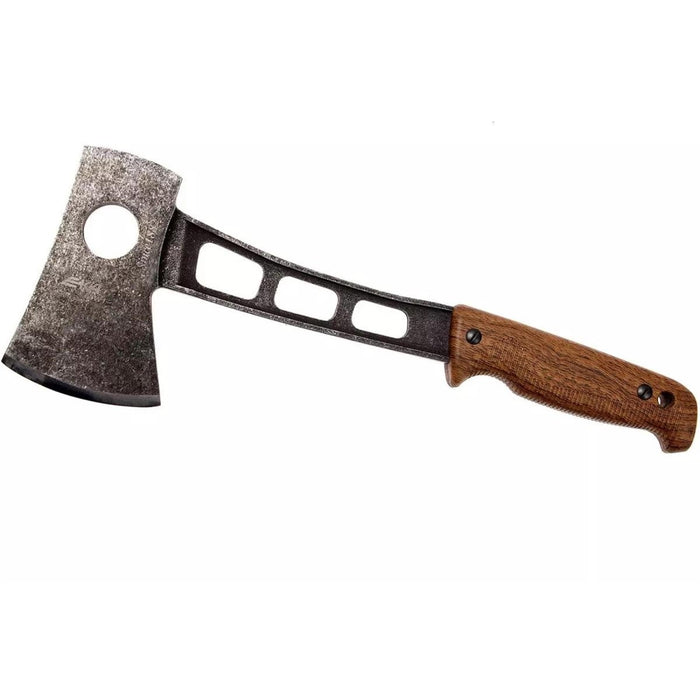 EKA HatchBlade W1 lichtgewicht bijl met 12C27 roestvrijstalen mes en ergonomische houten handgreep voor precisiesnijtaken