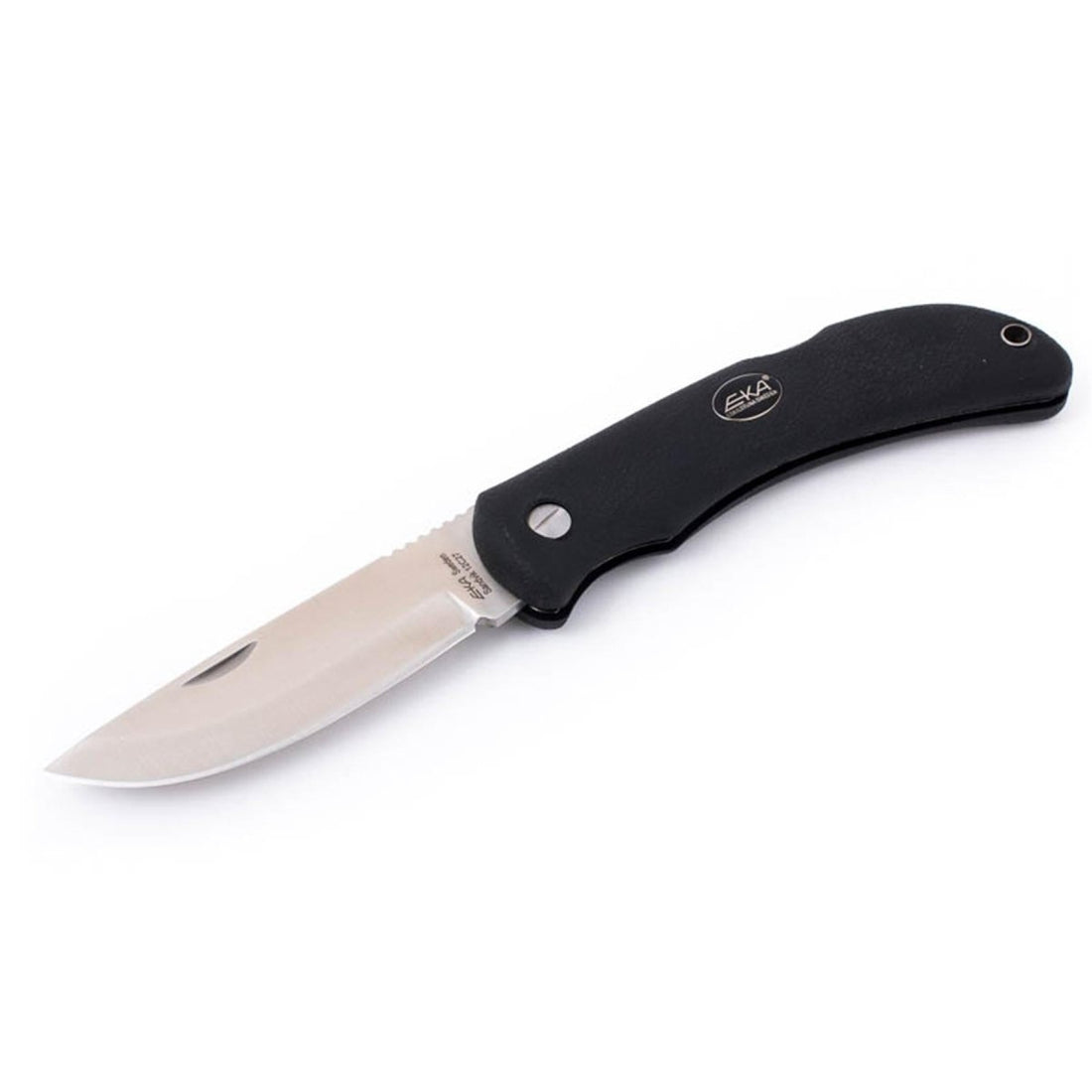 EKA Brand Swede 10 opvouwbaar zakmes nylon schede 57 HRC staal zwart handvat