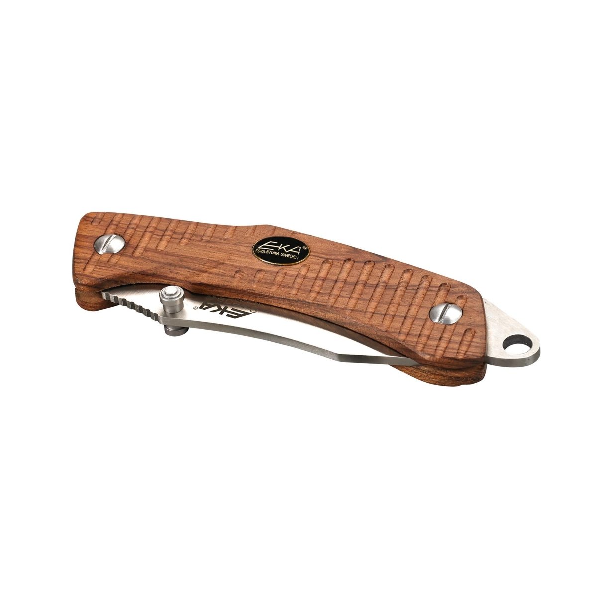 Couteau pliant EKA Brand Swede 9 57 HRC allume-feu en acier inoxydable manche en bois