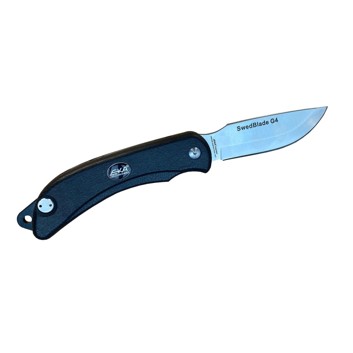 Couteau suédois EKA SwedBlade Black à deux lames, outil extrêmement tranchant en acier inoxydable