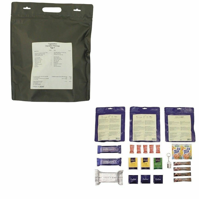 Nourriture de survie de l'armée d'urgence 1 jour 24h ration militaire Meal Food Prepper MRE (TYP4) - GoMilitar