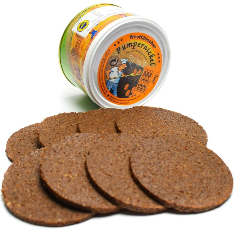 Canned 500g German pumpernickel bread slices, emergency survival ration with long shelf life and high energy content