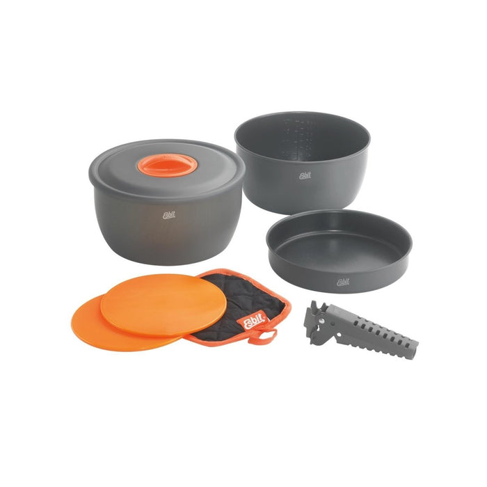 Batterie de cuisine de marque ESBIT marmite de camping extérieure en aluminium léger et durable sans BPA - GoMilitar