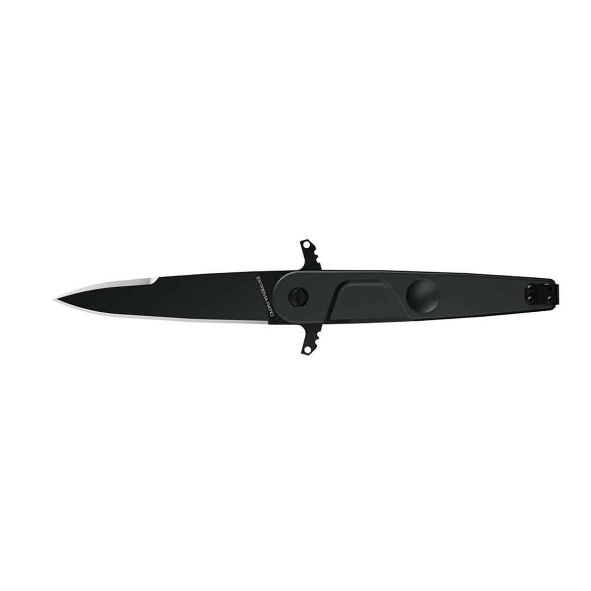 ExtremaRatio BD2 LUCKY BLACK zakmes Bohler N690 stalen lemmet met gladde rand
