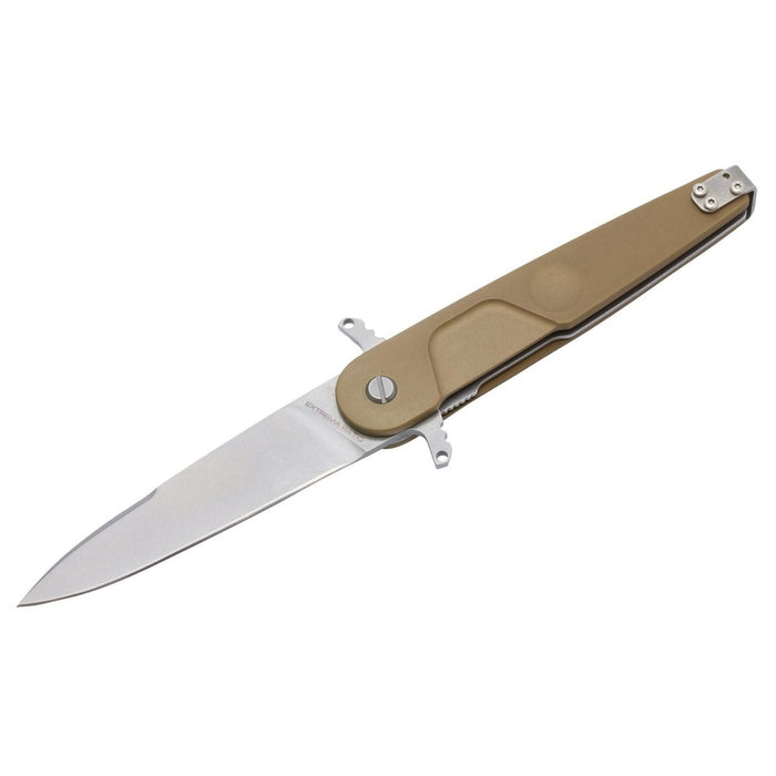Couteau de poche ExtremaRatio BD2 LUCKY DESERT Bohler N690 lame en acier à bord lisse - GoMilitar