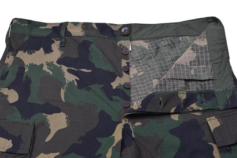 Pantalon de campagne d'été militaire hongrois d'origine M1990 camouflage bois ripstop NEUF