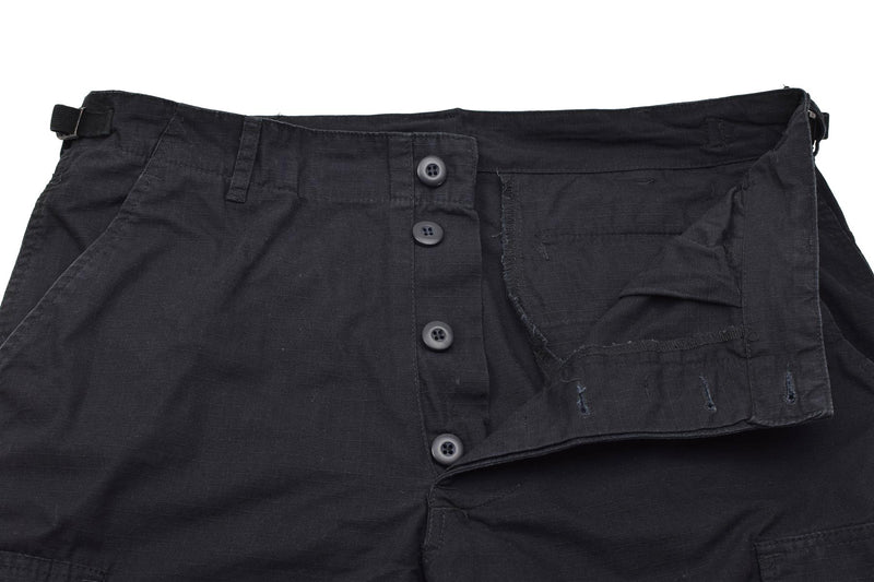 Bermuda léger prélavé noir de style militaire américain de marque Mil-Tec