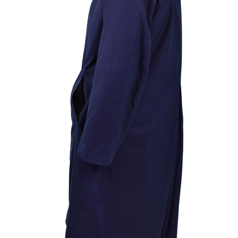 Echte Franse militaire regenjas leger luchtmacht trench jas blauw waterdicht