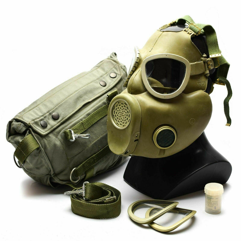 Masque à gaz militaire polonais MP-4 Véritable produit chimique respiratoire Gris Olive OD NEUF