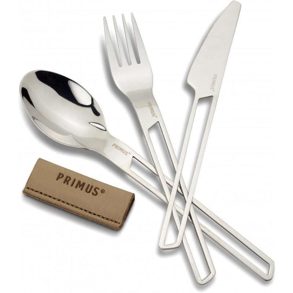 Ensemble de couverts Primus CampFire, ustensiles de camping et de randonnée légers en acier inoxydable