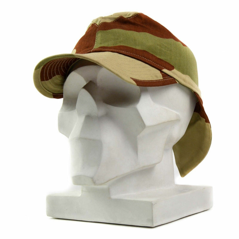 Véritable casquette de combat de l'armée française Chapeau queue-de-pie camouflage désert avec rabat de cou