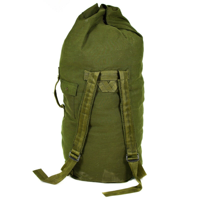 Véritable sac de sport de l'armée américaine, grand sac militaire vert olive, sac de mer en toile