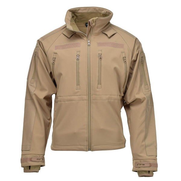 MIL-TEC winddichte wandeljack Soft Shell Stormproof Zips Fleece Liner Coyote