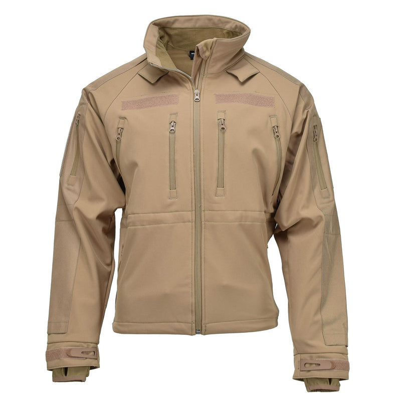 MIL-TEC winddichte wandeljack Soft Shell Stormproof Zips Fleece Liner Coyote