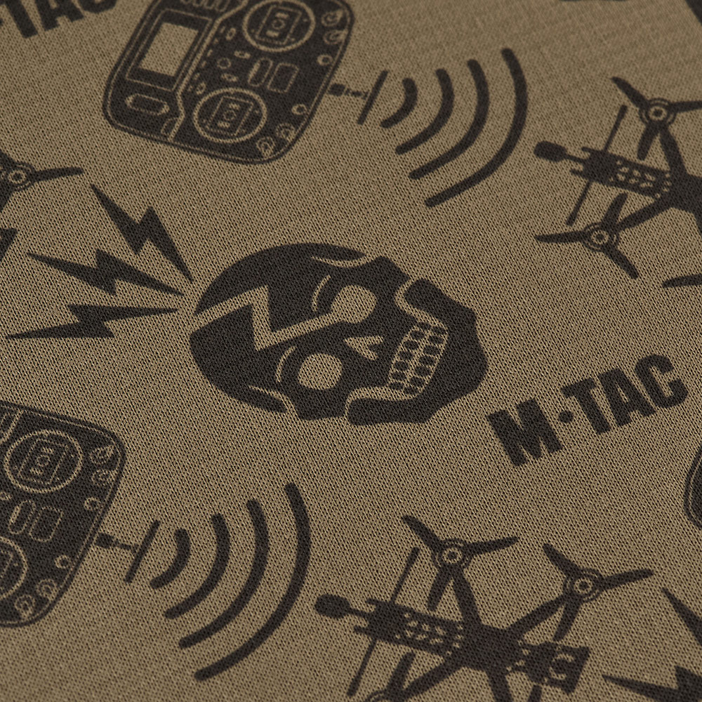 M-TAC microfleece nekbeschermer drone-patroon tactische buitensjaal bruin