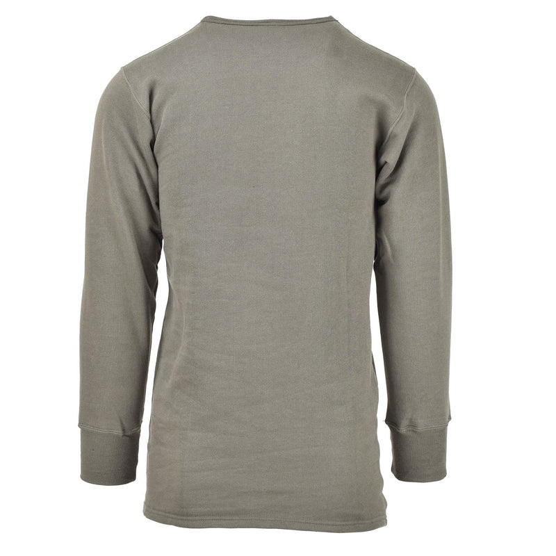 Authentique sous-chemise thermique militaire française en peluche, surplus d'hiver de l'armée olive, NEUF