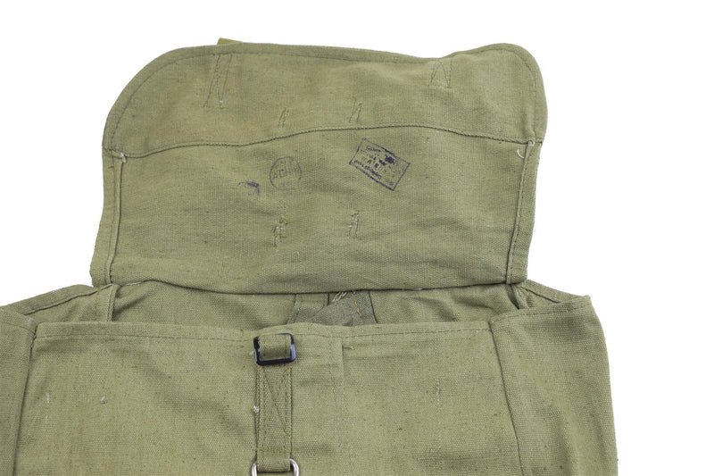Sac à pain authentique de l'armée roumaine, surplus militaire, sac à dos en toile olive, OD NEUF