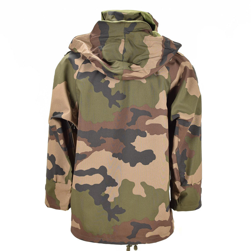 Véritable veste imperméable trilaminée de l'armée française camouflage parka de pluie à capuche en goretex