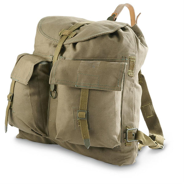 Originele Tsjechische leger Vintage Rucksack met Y -riemen Suspenders M60 canvas tas nieuw