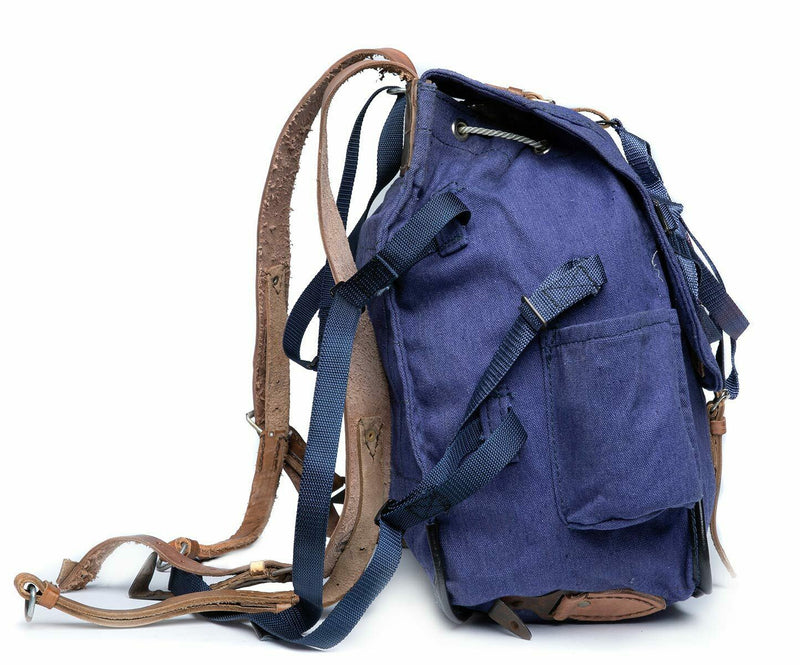Echt Roemeens leger rugzak militair overschot Blue canvas haversack tas nieuw