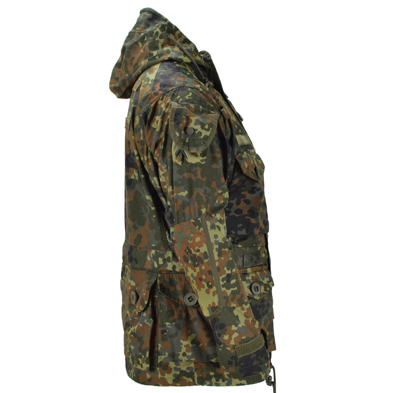 Veste de marque Mil-Tec RipStop Smock armée allemande Flecktarn Camo Parka Vêtements pour hommes