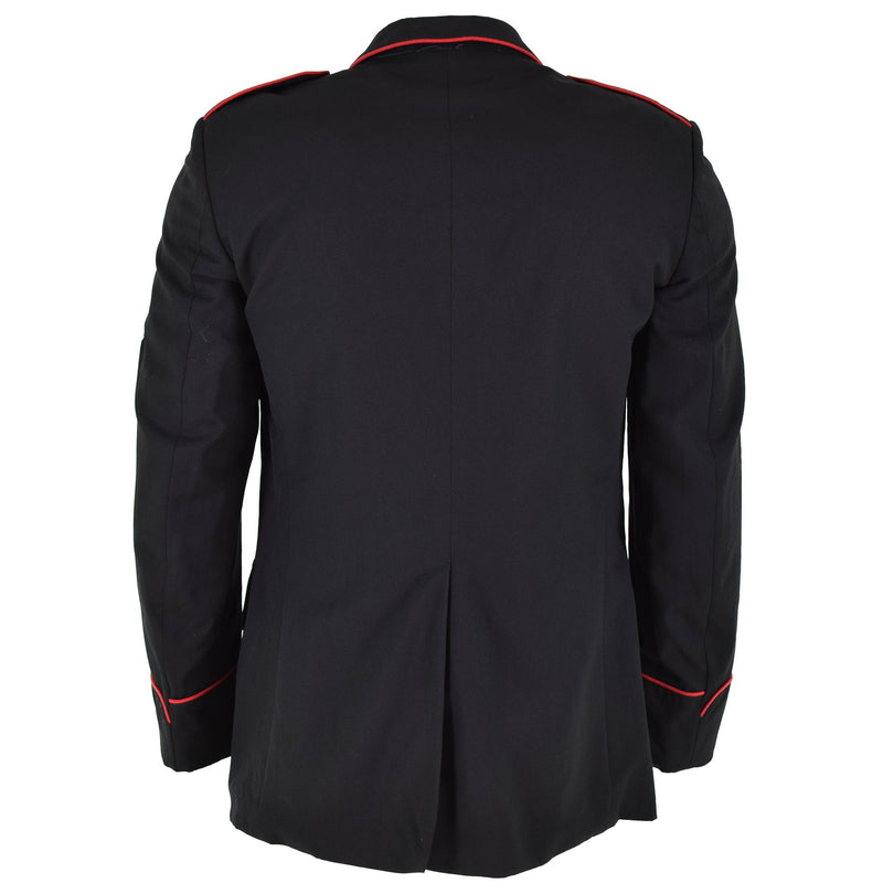 Veste de police militaire italienne originale, uniforme officiel noir formel d'officier