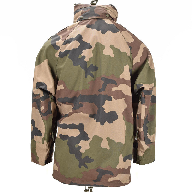 Véritable veste imperméable trilaminée de l'armée française camouflage parka de pluie à capuche en goretex
