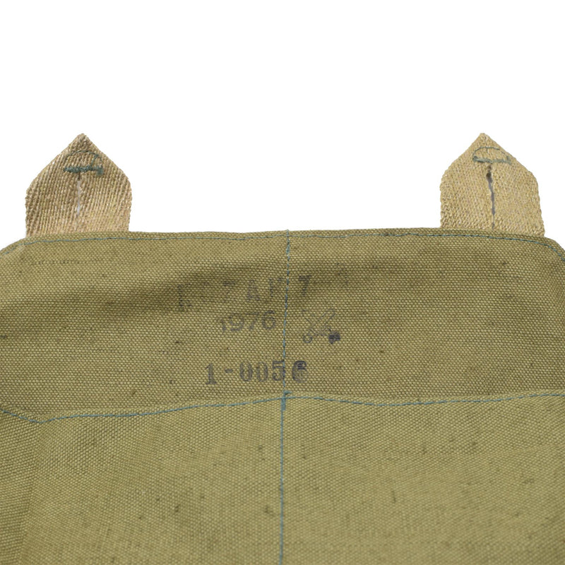 Origineel Tsjechisch militair gasmasker schoudertas groen canvas vintage surplus nieuw