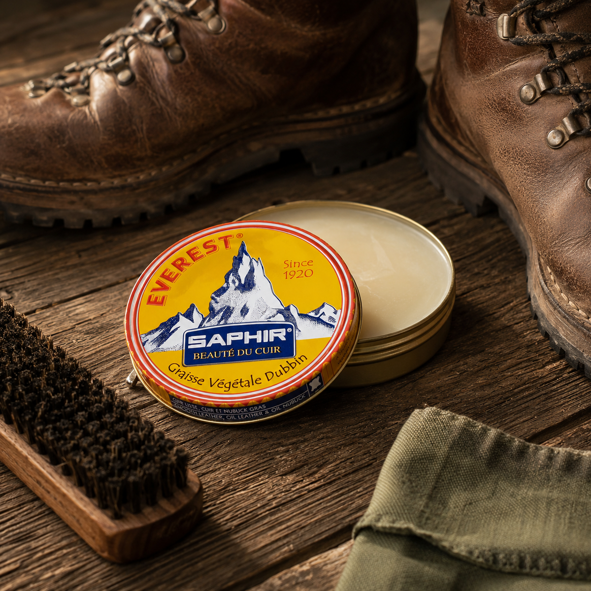 Saphir Everest Leather Grease Waterproofing Conditioner 100ml Neutraal