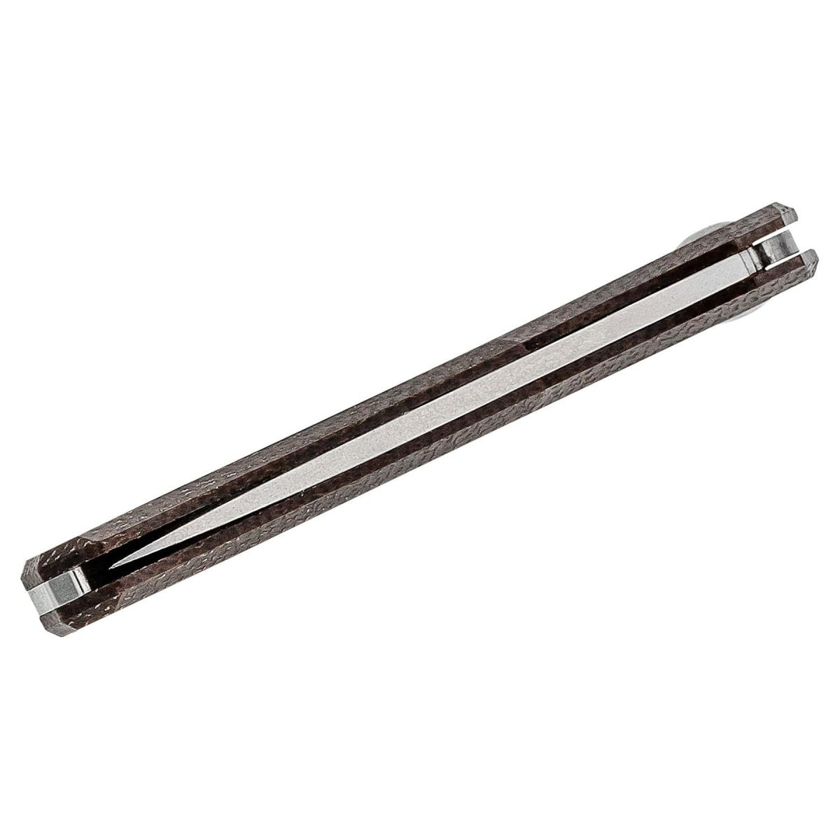 Couteau pliant Fox Knives Marque CIOL Acier Micarta 440C étui cuir enduit satiné
