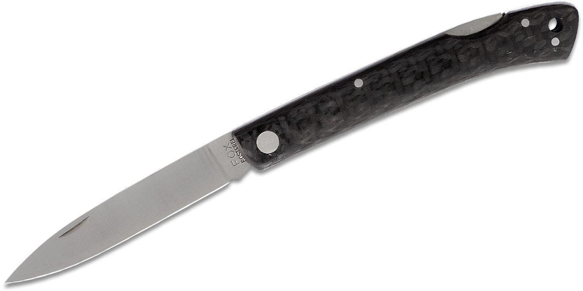 Couteau pliant Fox Knives Brand Italy en acier inoxydable 440C manche en fibre de carbone