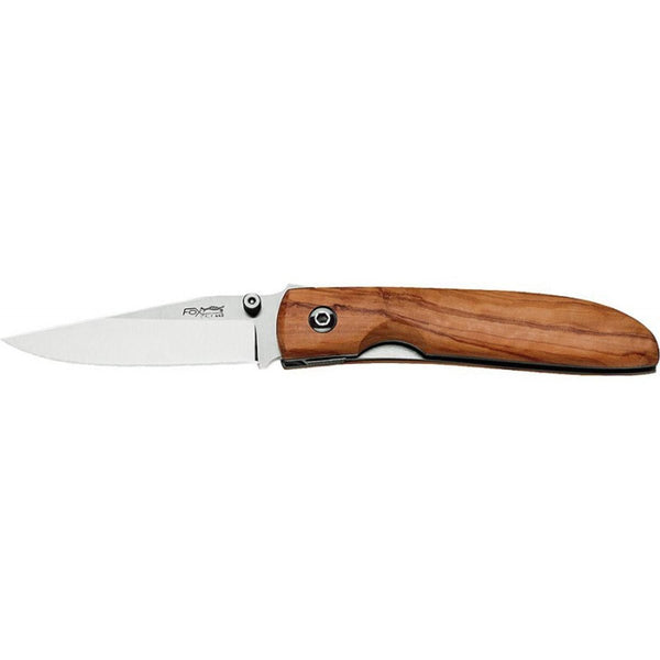 Fox Knives Brand Italy folding knife stainless steel 440C olive wood handle - GoMilitar