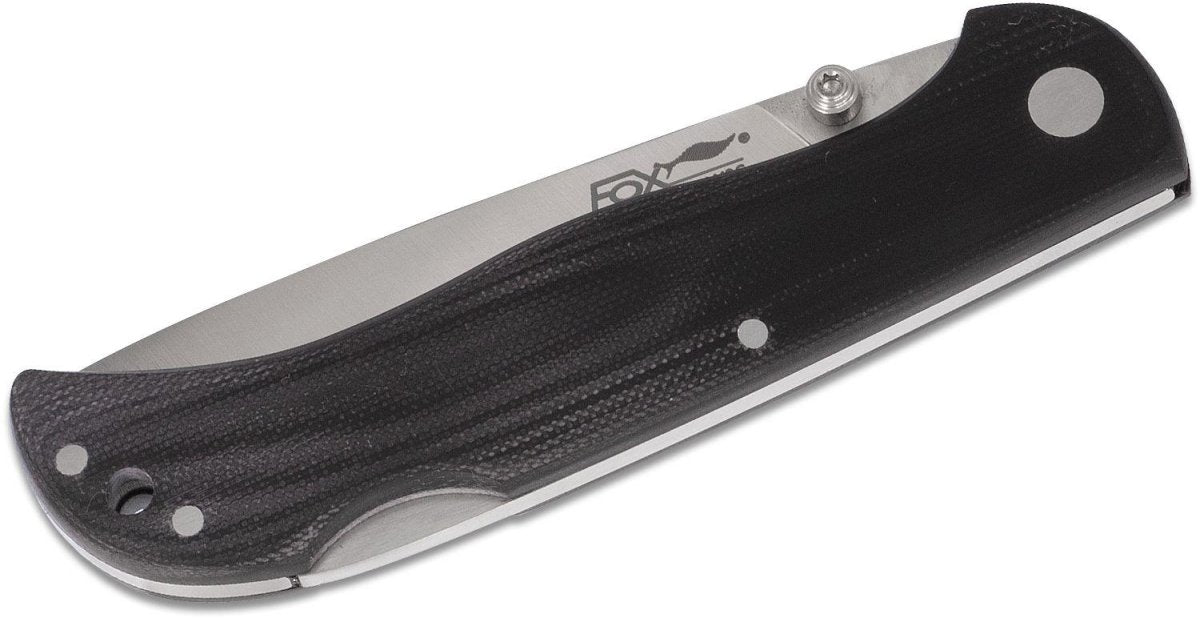Fox Knives Brand Italy model 500 zwart opvouwbaar zakmes RVS
