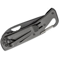 Couteau pliant Fox Knives en acier 440 revêtu de titane noir, manche en aluminium