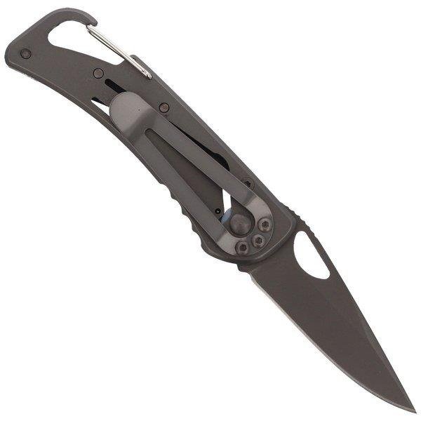 Fox Knives folding knife black titanium coated 440 steel aluminum handle - GoMilitar