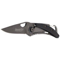 Couteau pliant Fox Knives en acier 440 revêtu de titane noir, manche en aluminium