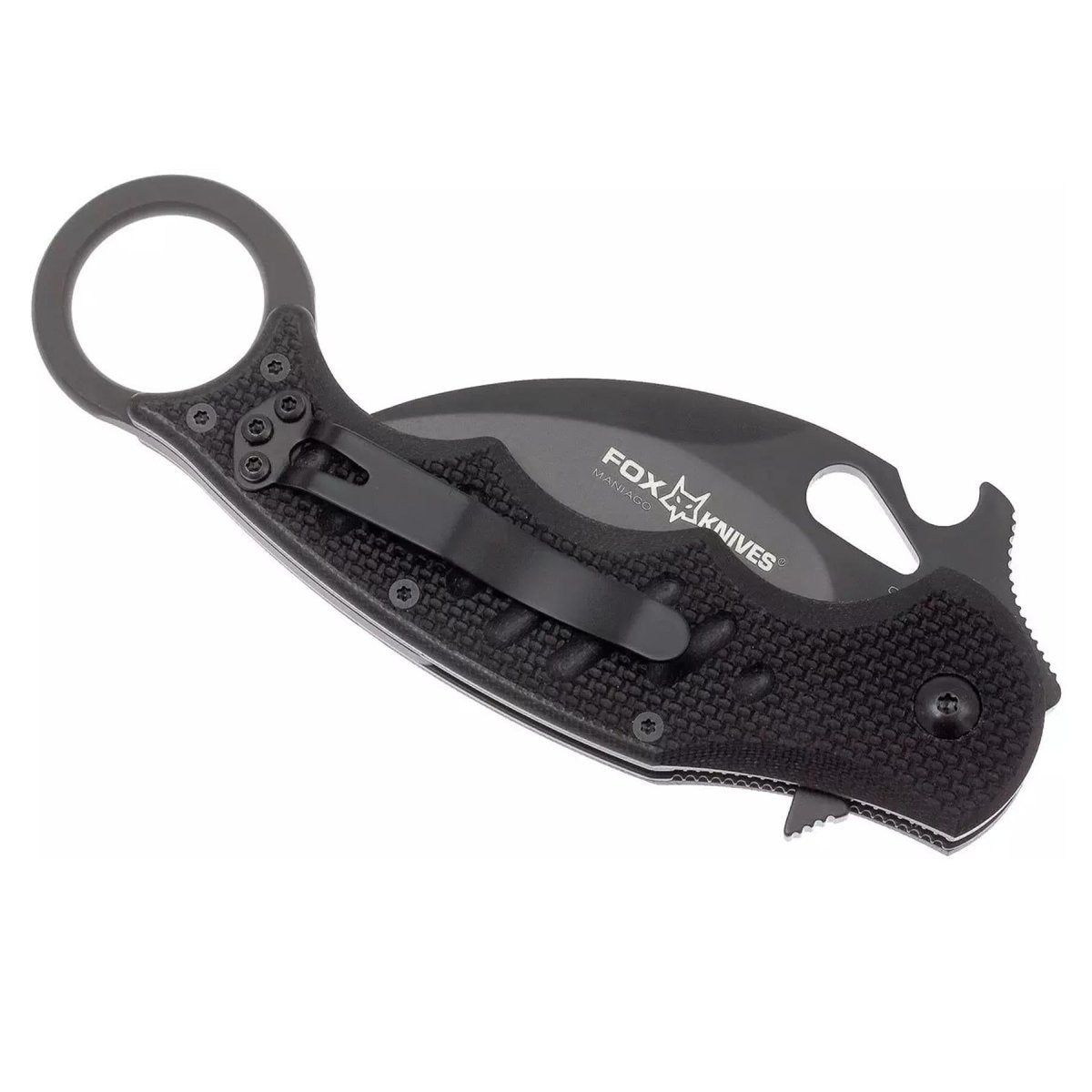 Fox Knives Karambit FX-479 opvouwbaar minimes N690C staal zwart hydrogliderblad