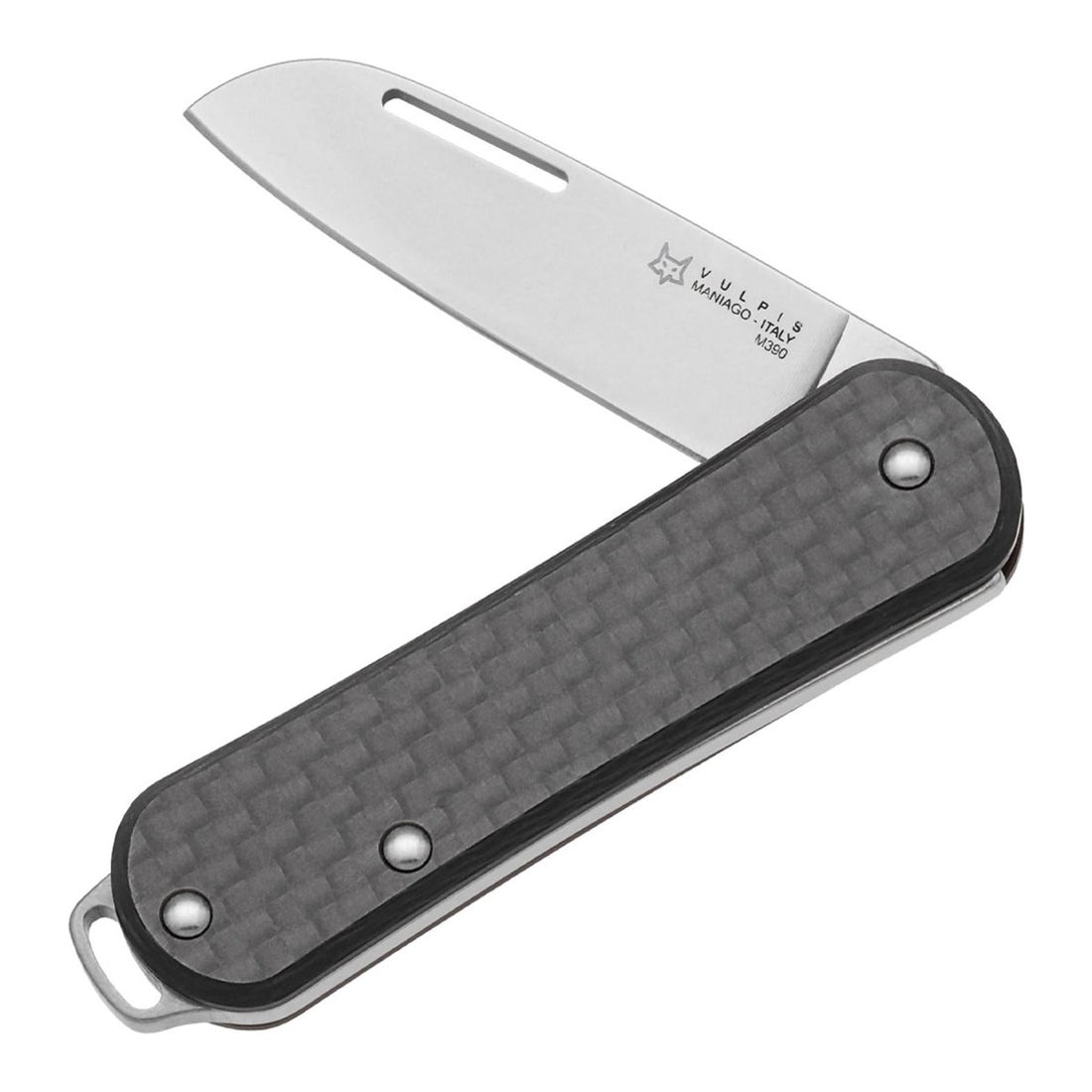 Fox Knives VULPIS FX-VP108 CF couteau de poche M390 manche en acier et fibre de carbone