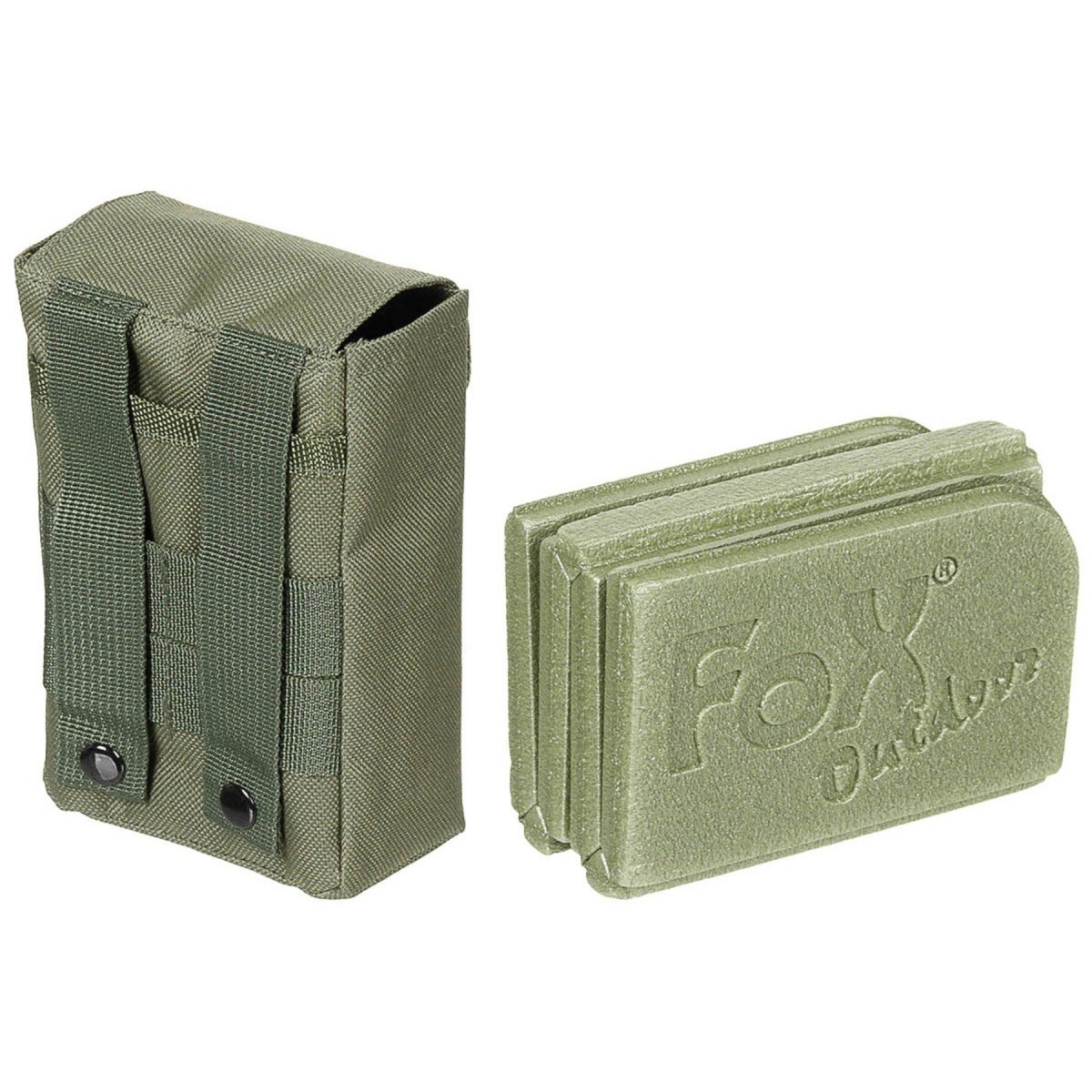 Fox Outdoor Thermal Seat Pad Anti-Slip Opvouwbaar Molle Pouch inclusief Olijf