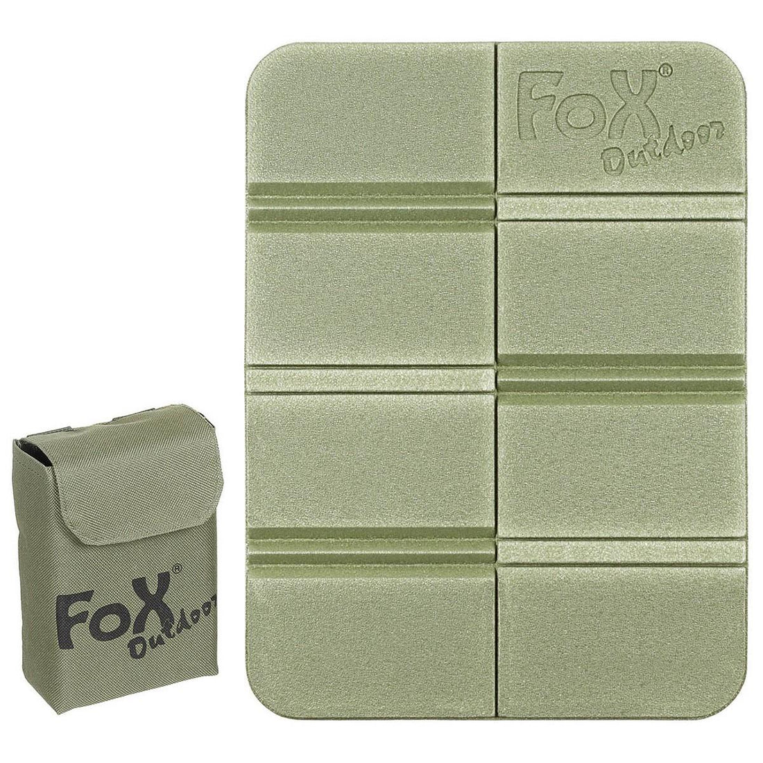 Fox Outdoor Thermal Seat Pad Anti-Slip Opvouwbaar Molle Pouch inclusief Olijf