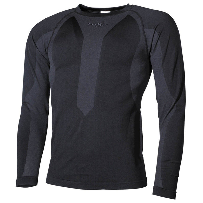 Maillot de corps thermique Fox Outdoor en tissu extensible respirant à séchage rapide noir - GoMilitar