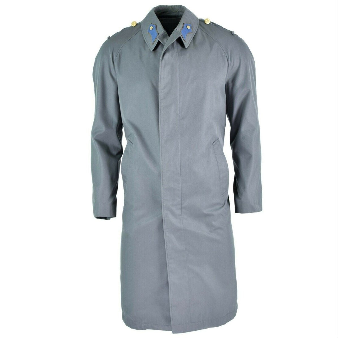 Véritable manteau de l'armée autrichienne, trench-coat militaire, veste longue grise