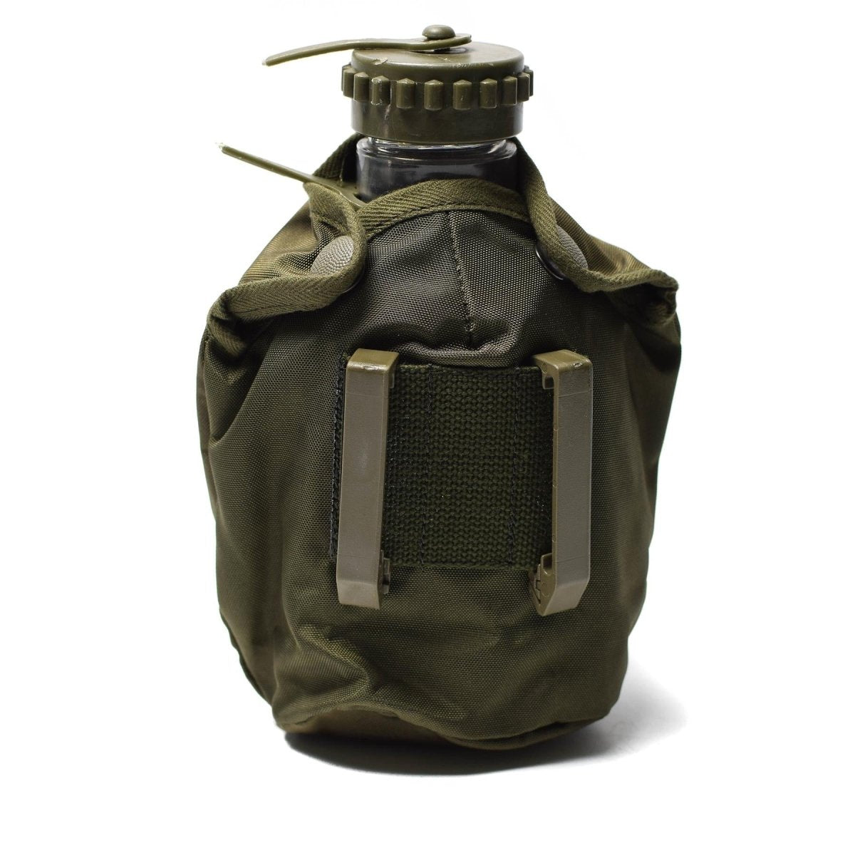 Bouteille d'eau en plastique authentique de l'armée autrichienne pour cantine des troupes de campagne, pochette OD