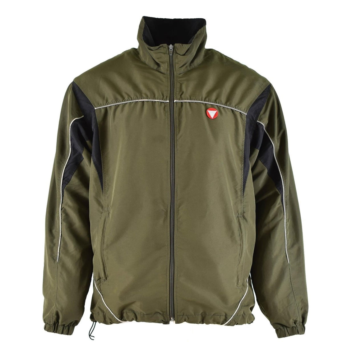 Veste de survêtement d'entraînement authentique de l'armée autrichienne Sports Vintage OD Green