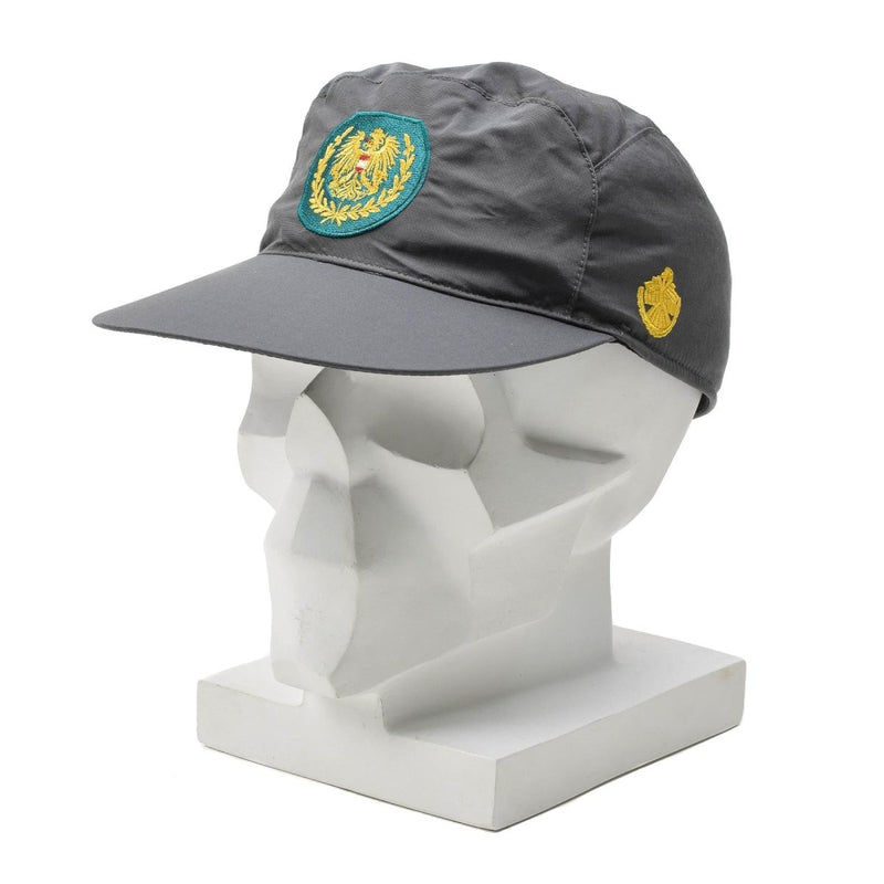Véritable casquette militaire autrichienne grise GoreTex avec cache-oreilles pliables NEUF