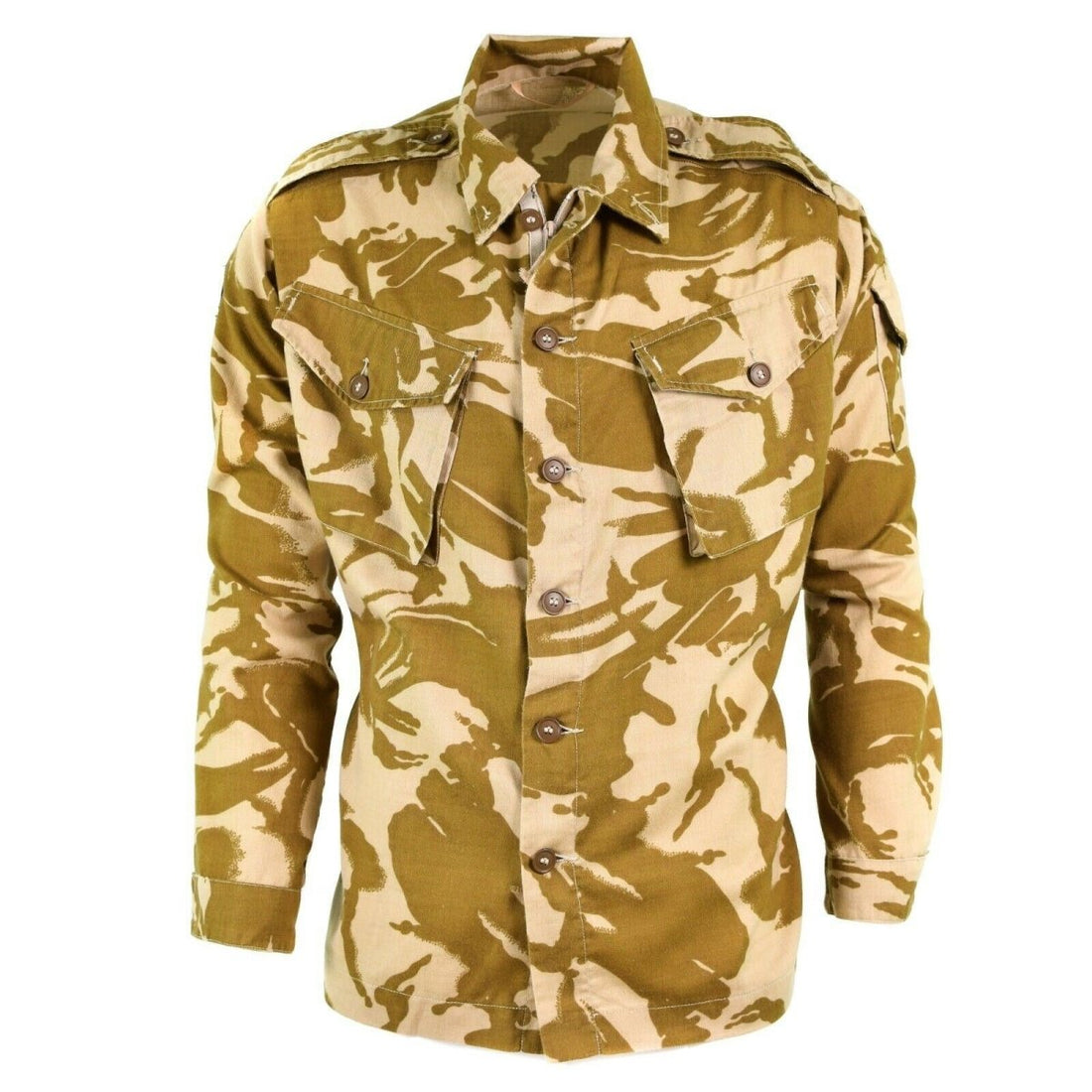 Véritable veste de combat de l'armée britannique, chemise de campagne camouflage désert légère