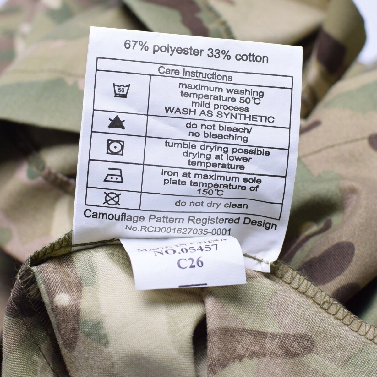 Véritable veste de combat de l'armée britannique MTP camouflage chemise de terrain militaire légère NEUF